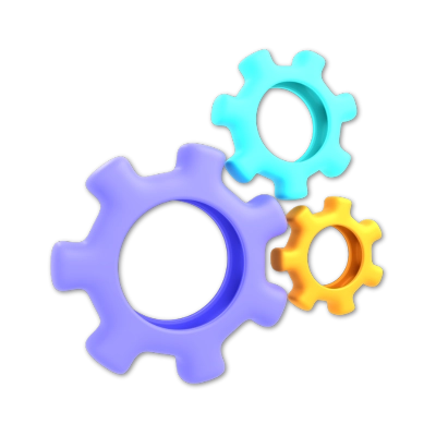3D Gears - Maintenance and Updates Illustration