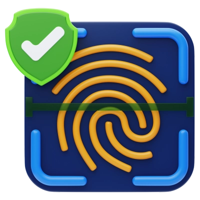 3D Biometric Authentication Icon