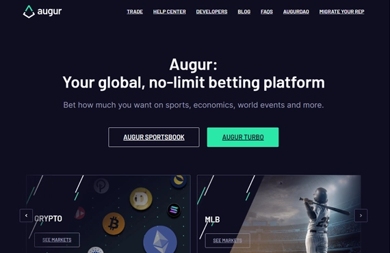 Augur Homepage Screenshot