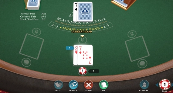 Perfect Pairs Blackjack Screenshot