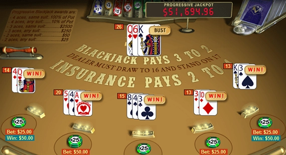 Progressive Blackjack Screenshot