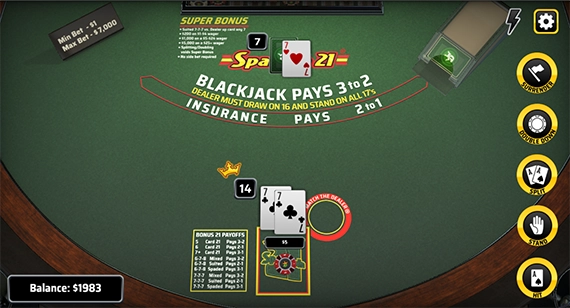 Spanish 21 Blackjack Screenshot - DraftKings Casino