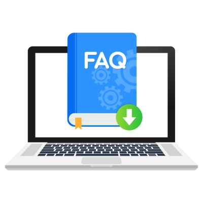 FAQ Book - Laptop - Self-Help Resources Icon