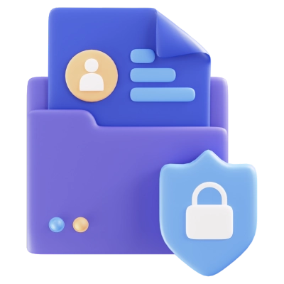 Secure Personal Data 3D Icon